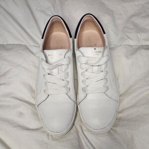 Kate Spade Alanna Sneaker Size 9 White Navy EUC Tennis Shoe